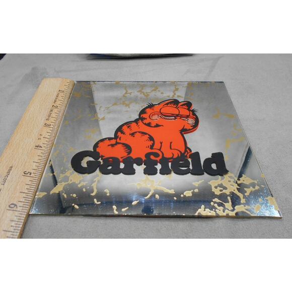 Vintage Garfield the Cat Carnival Mirror w/Cardboard Frame Fair Prize - Picture 4 of 6